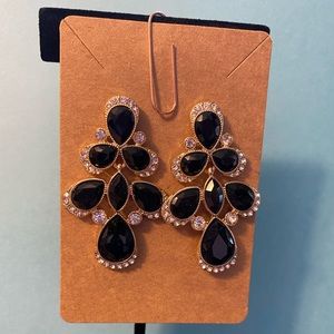 Monet Black post earrings